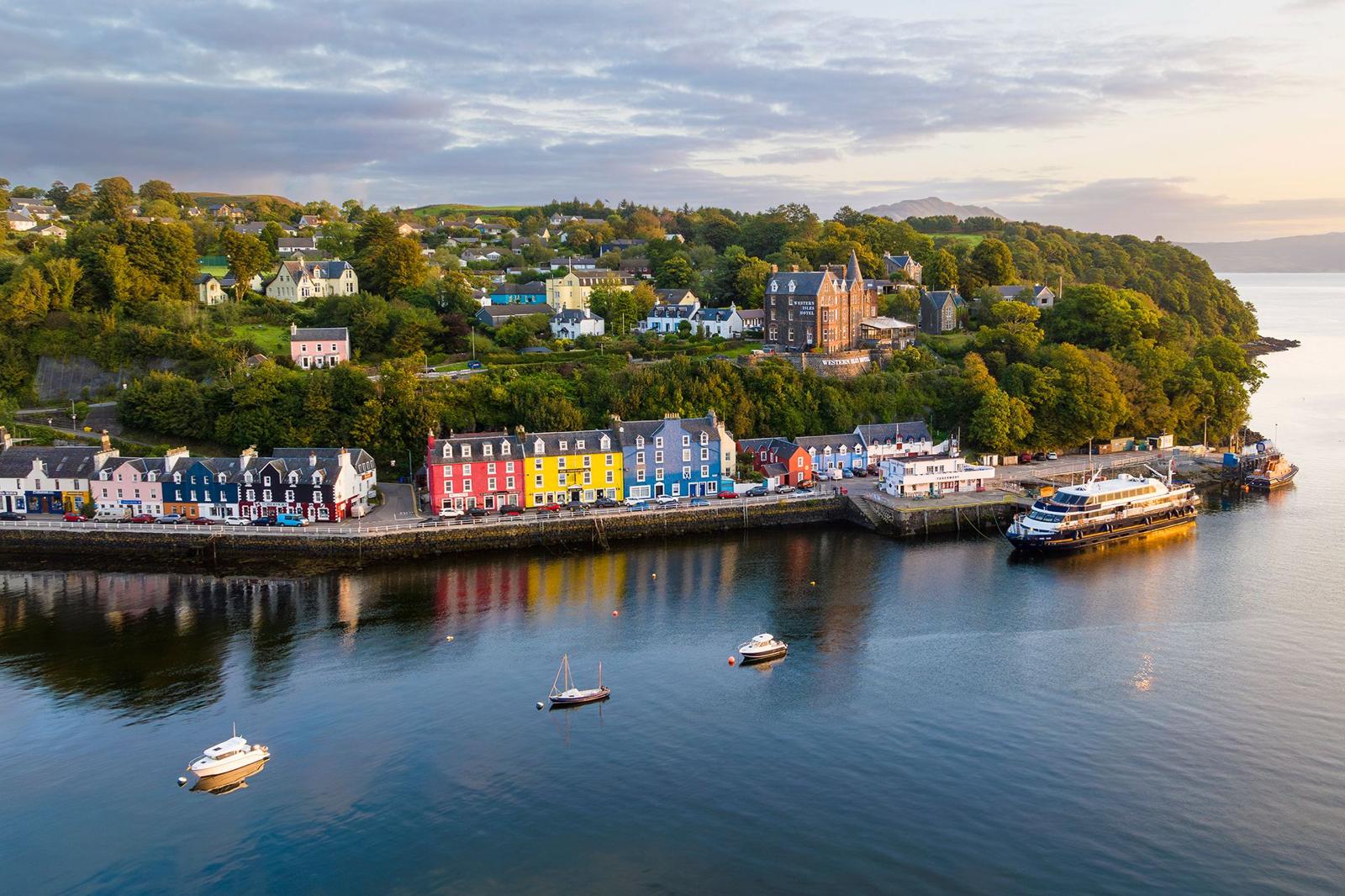 Colourful Tobermory waterfront on Mull